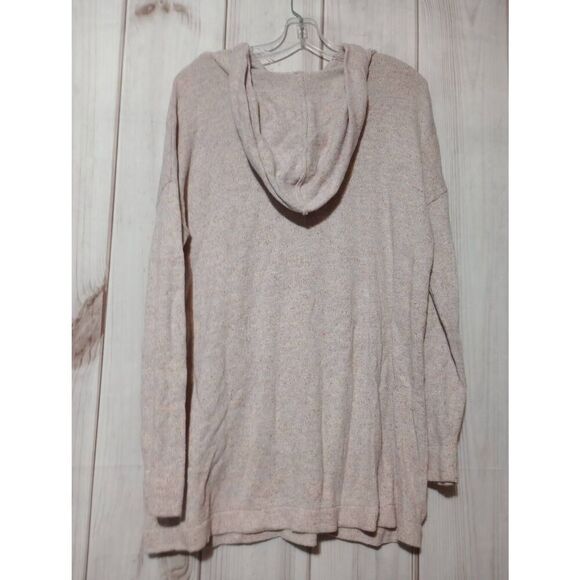 Pure Jill Sweater Ladies Medium Pink Hooded Pouch Pocket - Picture 2 of 7